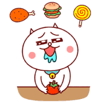 Drool Food Sticker - Drool Food Cat Stickers