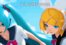 Hi Aizen Miku And Rin GIF - Hi Aizen Miku And Rin GIFs