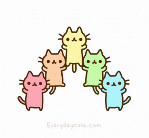 Rainbow Cats GIF - Rainbow Cats Animated - Discover & Share GIFs