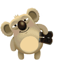 googly eyes in love telescope heart koala