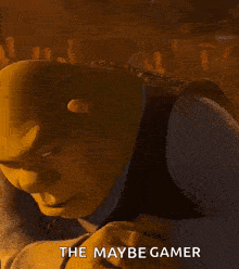 shrek from shrek is smiling and saying `` the maybe gamer ''
