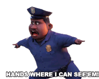 Hands Where I Can See Them Officer Sticker - Hands Where I Can See Them Officer Rons Gone Wrong Stickers