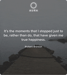 it 's the moments that i stopped just to be , rather than do , that have given me true happiness