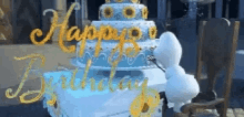 Happy Birthday Olaf GIF - Happy Birthday Olaf Cake GIFs