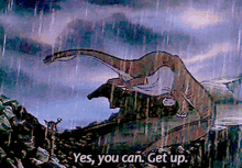 Yes You Can Get Up GIF - Yes You Can Get Up Dinosaur GIFs