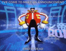 a cartoon character says i 've come to make an announcement