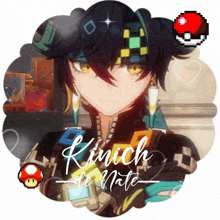 a picture of a boy with the name kimich de mate on it