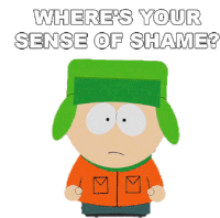Wheres Your Sense Of Shame Kyle Broflovski Sticker - Wheres Your Sense Of Shame Kyle Broflovski South Park Stickers