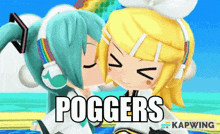 Hatsune Miku Kiss GIF - Hatsune Miku Kiss Poggers GIFs