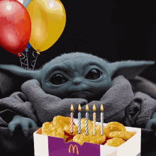 Baby Yoda Birthday GIF - Baby Yoda Birthday Candles GIFs