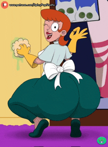 a cartoon drawing of a woman with a big butt and the website www.patreon.com in the corner