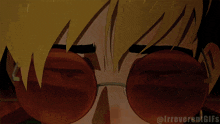 a drawing of a man with yellow hair and sunglasses has the hashtag @irrelevantgifs on the bottom right
