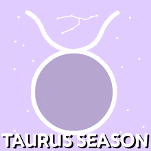 a taurus season poster with a frog inside of a circle