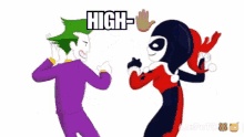 Joker High Five GIF - Joker High Five Harley Quinn GIFs