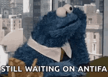 Cookie Monster Waiting GIF - Cookie Monster Waiting Antifa GIFs