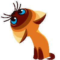 a cartoon drawing of a fish with blue eyes