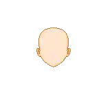 a pixel art drawing of a person 's head without a haircut .