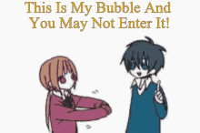 Anime This Is My Bubble And You May Not Enter It GIF - Anime This Is My Bubble And You May Not Enter It Hug GIFs