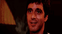 Tony Montana Happy Smile GIF - Scarface Al Pacino Tony Montana GIFs