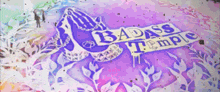 a purple background with the words badass temple