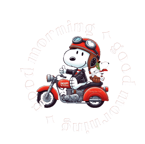 Snoopy Good Morning Sticker - Snoopy Good Morning Stickers