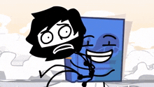 a black and white cartoon character with a beard and a bearded face