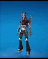 a video game character with wings and headphones