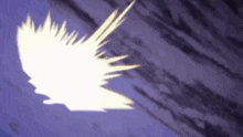 a drawing of a bird flying in the sky with a purple background