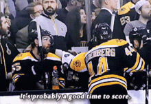 Boston Bruins Its Probably A Good Time To Score GIF - Boston Bruins Its Probably A Good Time To Score Bruins GIFs