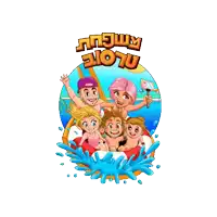 a cartoon drawing of a family on a raft with the words ' uioii ' on the top