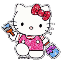 Kitty Hello Kitty GIF - Kitty Hello Kitty Paint GIFs