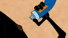 a cartoon cat is brushing his teeth in a bathroom sink