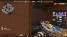 a screenshot of a video game shows a player with a red light coming out of his hand