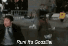 Run Running GIF - Run Running Godzilla GIFs