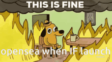 this is fine invisible friends nft this is fine opensea opensea broke