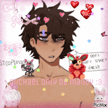 a drawing of a boy with a stuffed animal on his chest with the words " does gift start early "