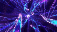 a computer generated image of a dna structure with a purple background