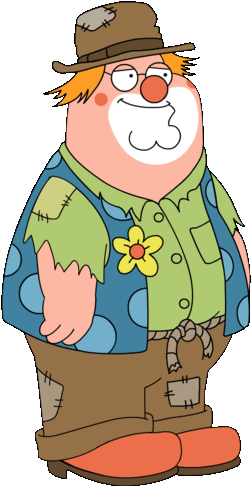 Peter Griffin Clown Sticker - Peter Griffin Clown Family Guy Stickers
