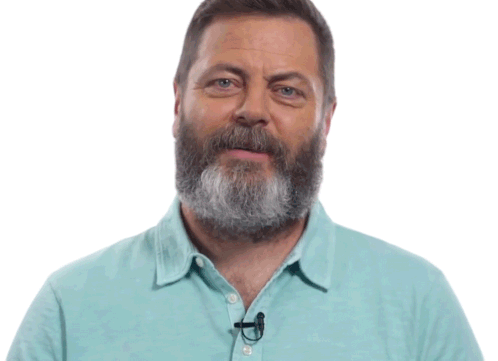 Laughing Nick Offerman Sticker - Laughing Nick Offerman Big Think Stickers