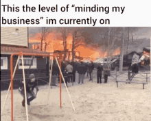 Minding My Business On Fire GIF - Minding My Business On Fire Playing GIFs