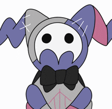a drawing of a cartoon character with a bow tie