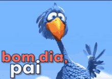 Bom Dia Pai / Papai / Filhos / Pássaro Azul GIF - Good Morning Dad Blue Bird Dad GIFs