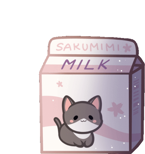 Nini Milk Mimi And Nini Sticker - Nini Milk Mimi And Nini Cat Stickers