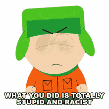 what you did is totally stupid and racist kyle broflovski south park fat butt and pancake head s7e5