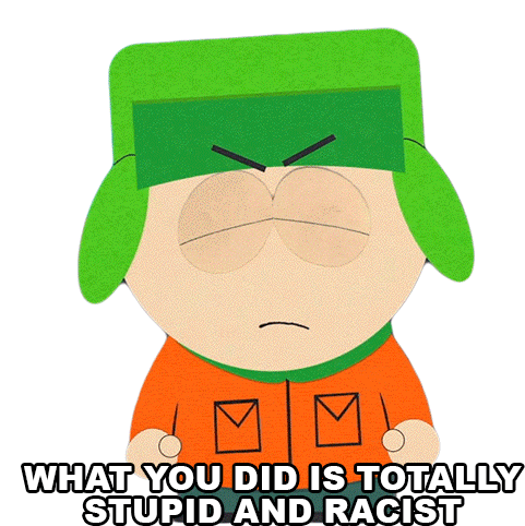 What You Did Is Totally Stupid And Racist Kyle Broflovski Sticker - What You Did Is Totally Stupid And Racist Kyle Broflovski South Park Stickers