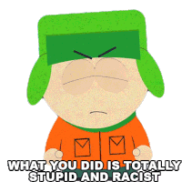What You Did Is Totally Stupid And Racist Kyle Broflovski Sticker - What You Did Is Totally Stupid And Racist Kyle Broflovski South Park Stickers