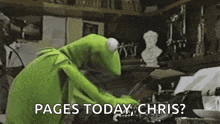 Kermit The Frog Typing GIF - Kermit The Frog Typing Busy GIFs