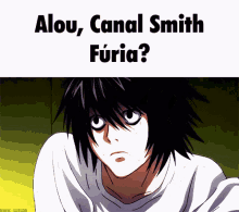 lawliet death note smith f%C3%BAria canal smith f%C3%BAria white shirt man