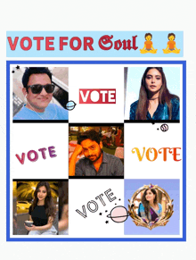 a poster that says vote for soul with pictures of people on it