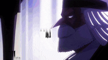 a cartoon drawing of a man with a beard looking at something